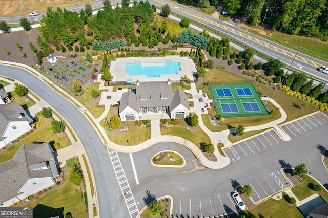 birds eye view of property