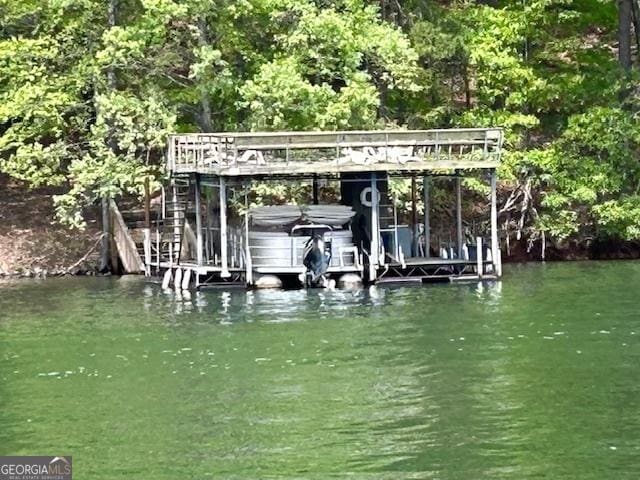 4056 Ryckeley Dr, Gainesville, GA 30504 - view of dock with a water view and boat lift