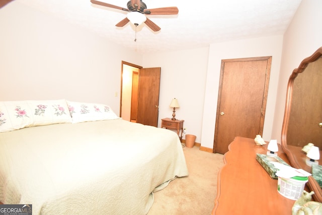 4056 Ryckeley Dr, Gainesville, GA 30504 - bedroom with a ceiling fan and light colored carpet