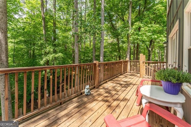 view of wooden deck