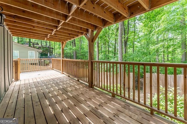 view of wooden terrace