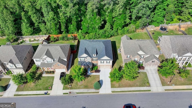 aerial view of residential area