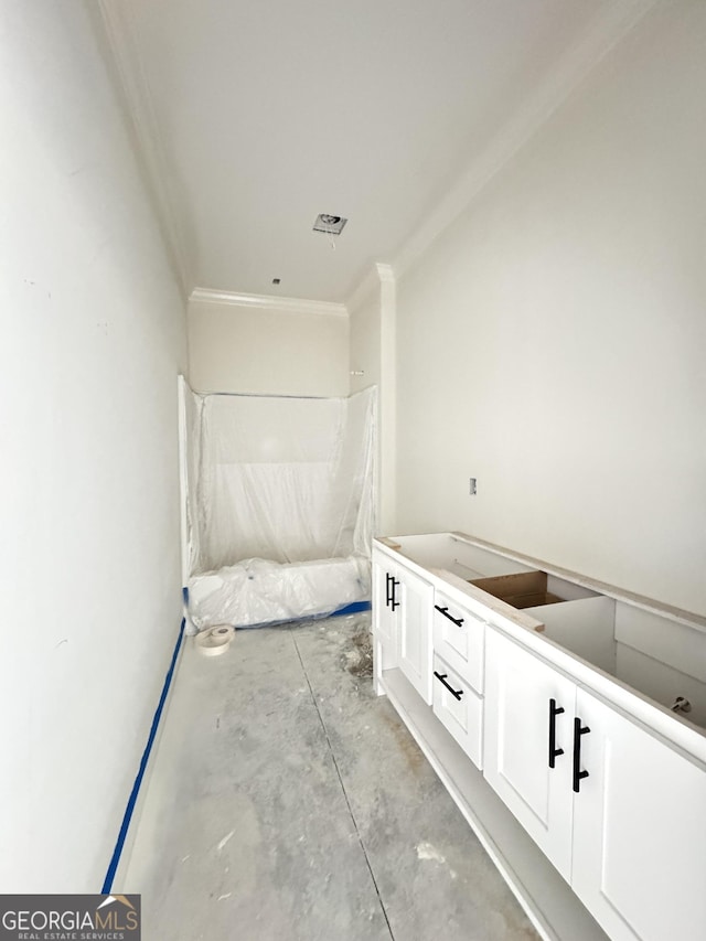 47 Ennis Rd, Pembroke, GA 31321 - bathroom with concrete flooring and ornamental molding