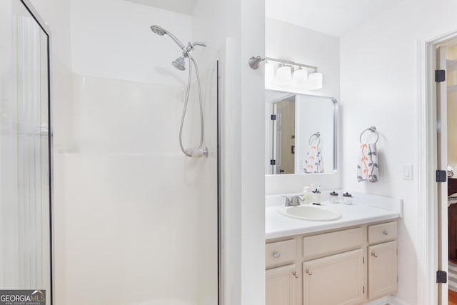1605 Barrier Rd, Marietta, GA 30066 - full bathroom featuring a shower stall and vanity