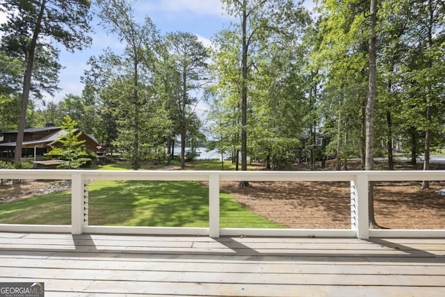 1301 Grayson Pointe Dr, Buckhead, GA 30625 - wooden terrace with a yard