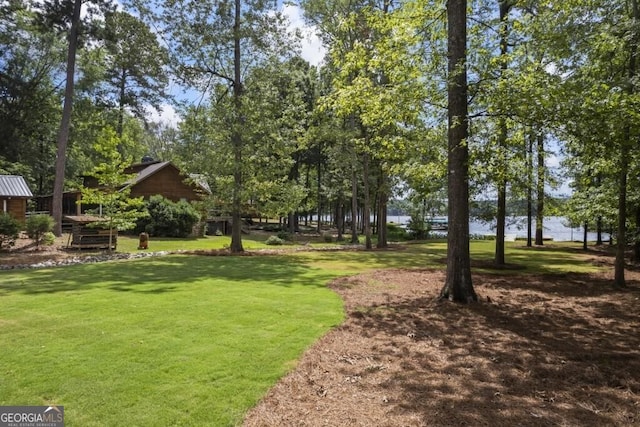 1301 Grayson Pointe Dr, Buckhead, GA 30625 - view of green lawn featuring a water view
