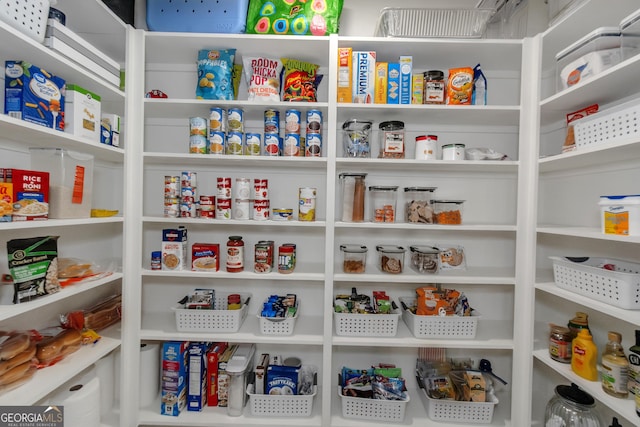 view of storage area