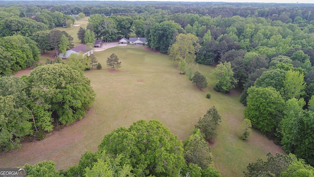 drone / aerial view with a rural view