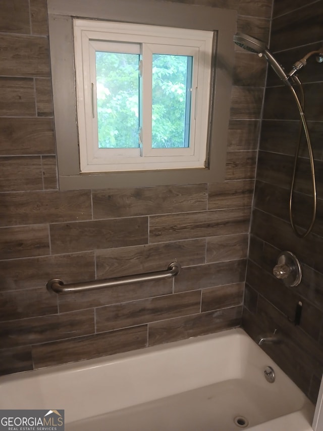 full bathroom with bathtub / shower combination