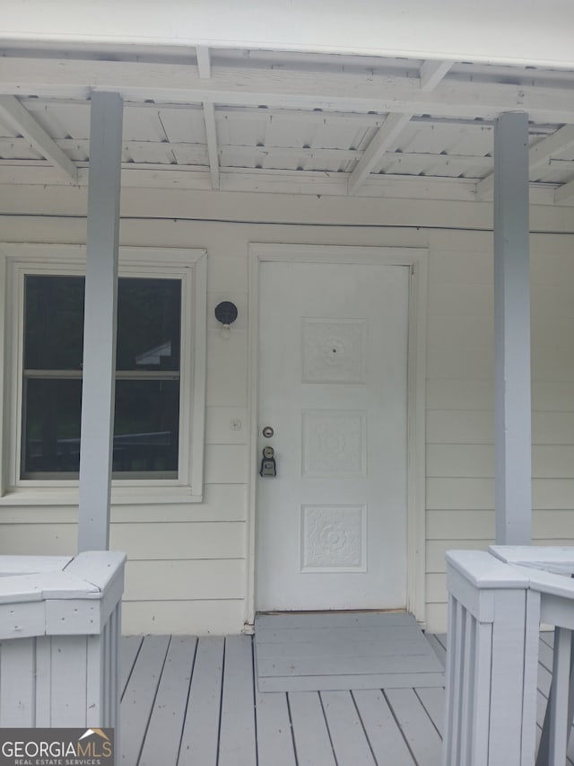 view of exterior entry