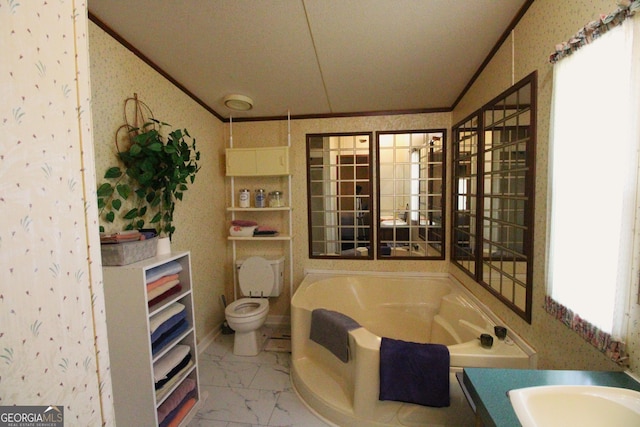 106 Paul Revere Dr, Cusseta, GA 31805 - bathroom featuring a bath and marble look tile flooring