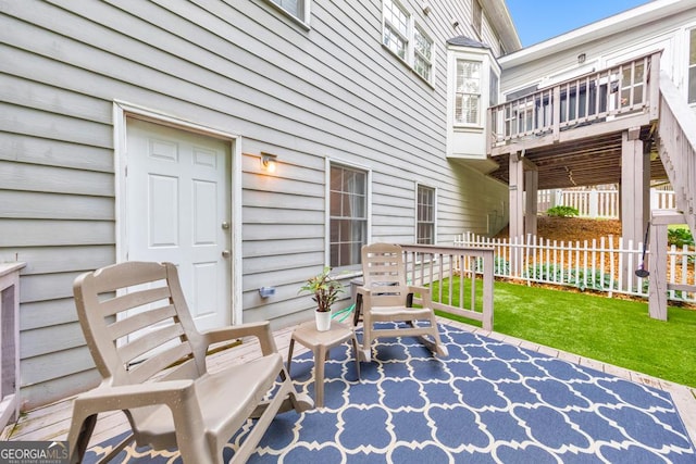 view of patio / terrace with fence