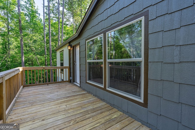 view of wooden deck