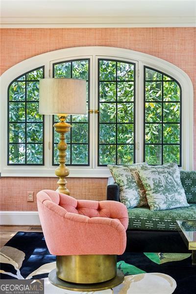 3086 Pine Valley Rd, Atlanta, GA 30305 - sunroom / solarium with healthy amount of natural light and french doors