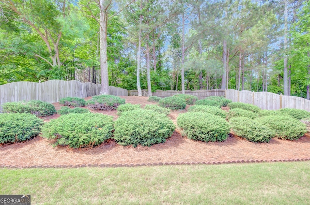 view of fenced backyard