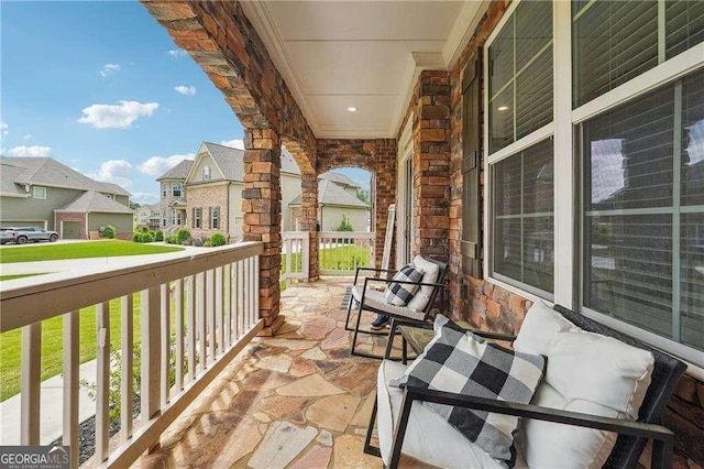 6375 Haystack Ct, Cumming, GA 30040 - balcony featuring a residential view and a porch