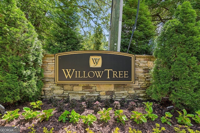 view of community sign