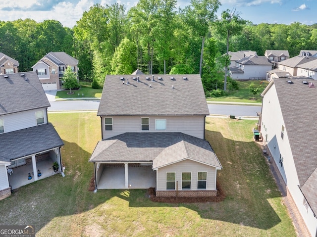 aerial perspective of suburban area