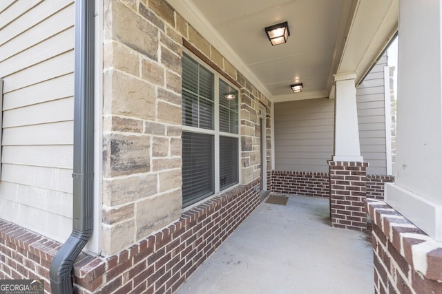 view of patio / terrace with a porch