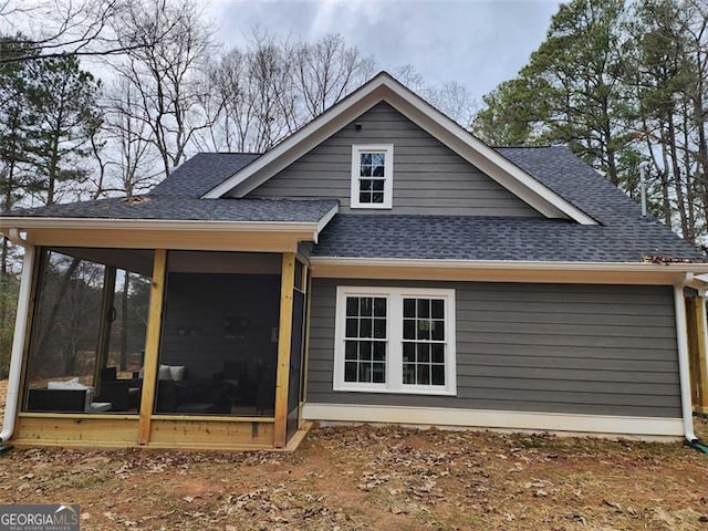 40 Luther Knight Rd, Cartersville, GA 30121 - back of property with a sunroom and roof with shingles