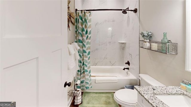 40 Luther Knight Rd, Cartersville, GA 30121 - bathroom with toilet, shower / tub combo, and vanity