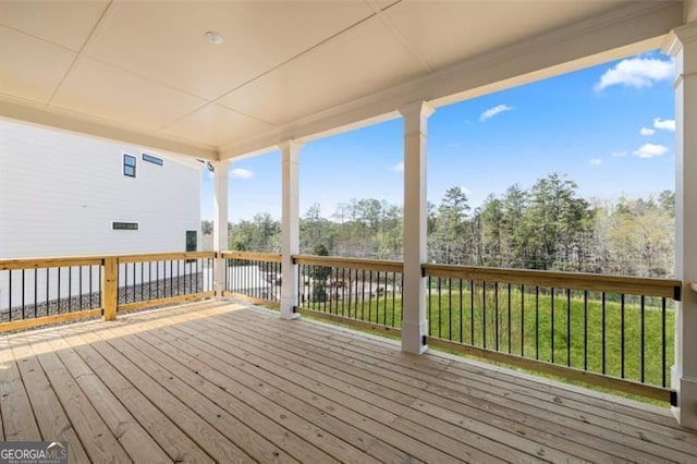 5247 Flannery Chase SW, Powder Springs, GA 30127 - view of wooden terrace