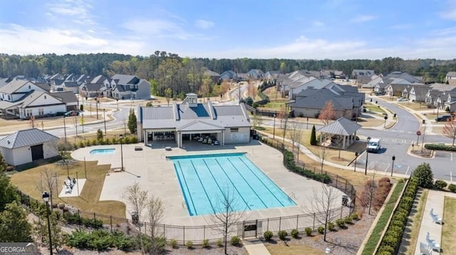 5247 Flannery Chase SW, Powder Springs, GA 30127 - community pool with a residential view and fence