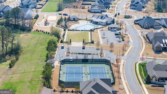 5247 Flannery Chase SW, Powder Springs, GA 30127 - aerial view of property's location with a pool and nearby suburban area