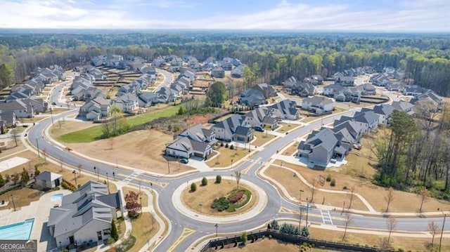 5247 Flannery Chase SW, Powder Springs, GA 30127 - aerial view of property and surrounding area with nearby suburban area and a heavily wooded area
