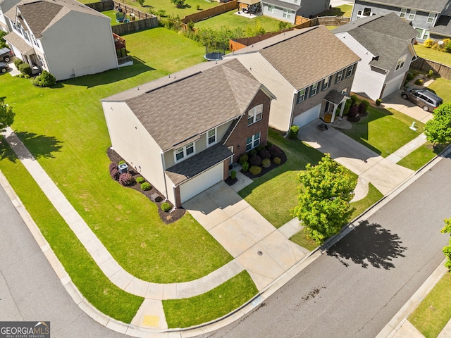 aerial view of residential area