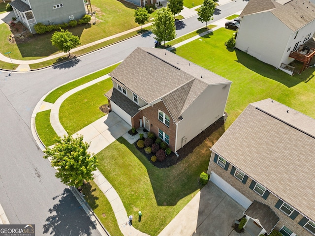 aerial perspective of suburban area