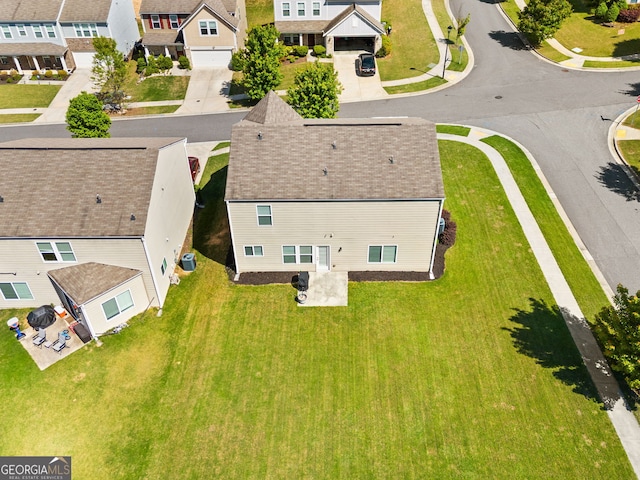 aerial view of residential area