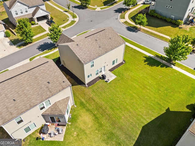 aerial perspective of suburban area