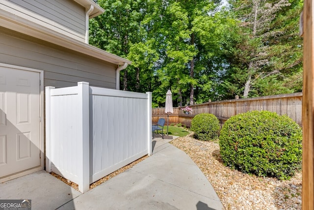 view of patio / terrace featuring a fenced backyard
