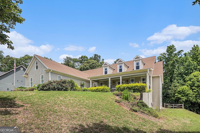 137 New Cut Rd, Winder, GA 30680 - view of front of home with a front lawn and covered porch