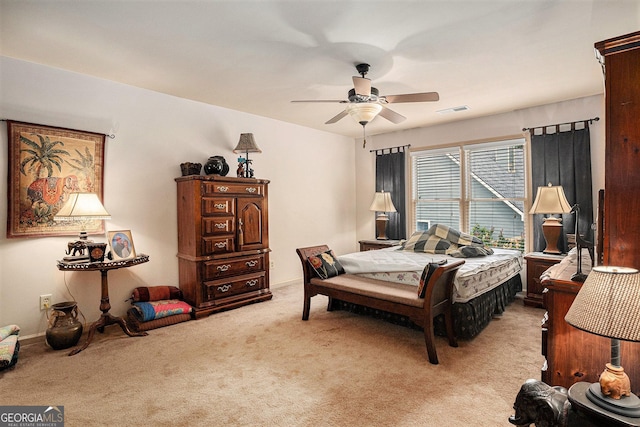 137 New Cut Rd, Winder, GA 30680 - bedroom featuring carpet flooring and ceiling fan