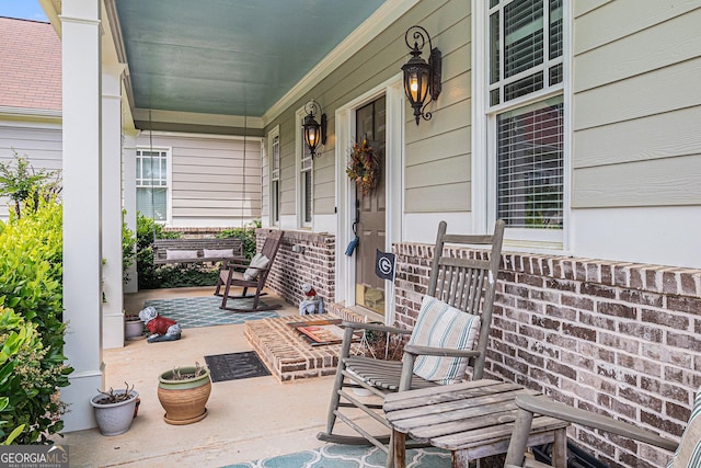 137 New Cut Rd, Winder, GA 30680 - view of patio / terrace with a porch