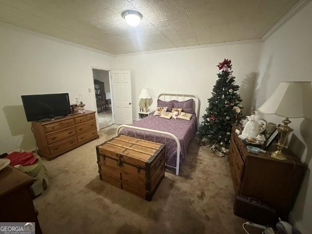 327 W Church St, Swainsboro, GA 30401 - bedroom featuring crown molding and carpet floors