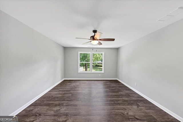 212 Lake Forest Dr, Acworth, GA 30102 - unfurnished room featuring ceiling fan and dark wood finished floors
