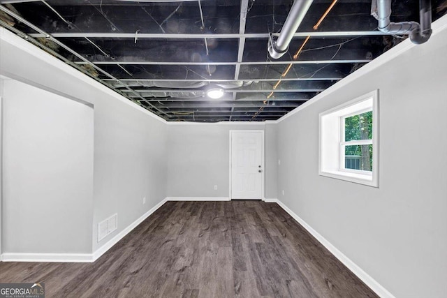 212 Lake Forest Dr, Acworth, GA 30102 - below grade area with wood finished floors and baseboards