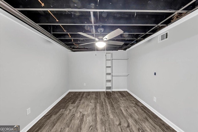 212 Lake Forest Dr, Acworth, GA 30102 - finished below grade area with wood finished floors and ceiling fan