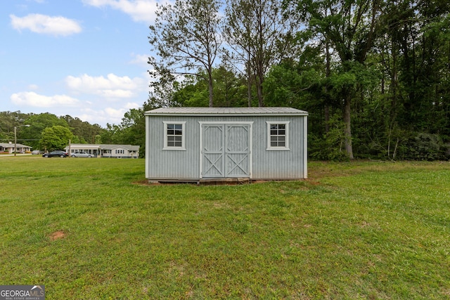 view of shed