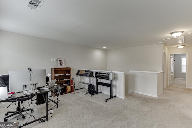 6438 Hickory Branch Dr, Hoschton, GA 30548 - office area with carpet and attic access