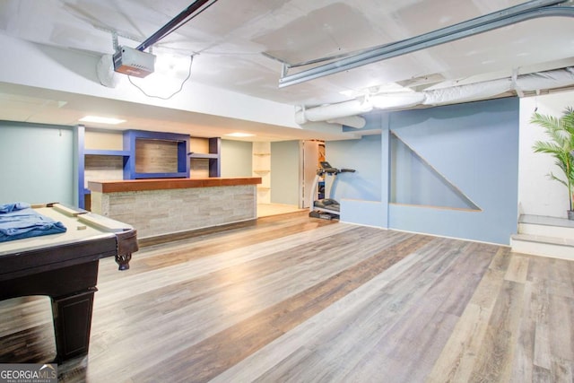 3627 Groovers Lake Rd, Lithia Springs, GA 30122 - finished basement featuring wood finished floors, billiards, and bar