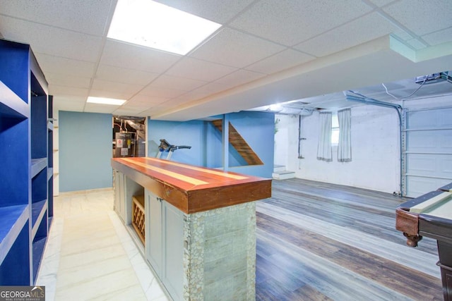 3627 Groovers Lake Rd, Lithia Springs, GA 30122 - game room featuring light wood finished floors and a paneled ceiling