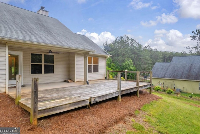 220 Makers Way, Dawsonville, GA 30534 - wooden terrace with a lawn