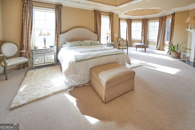 1345 Cashiers Way, Roswell, GA 30075 - carpeted bedroom featuring ornamental molding