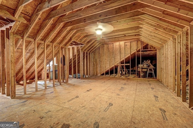 view of attic