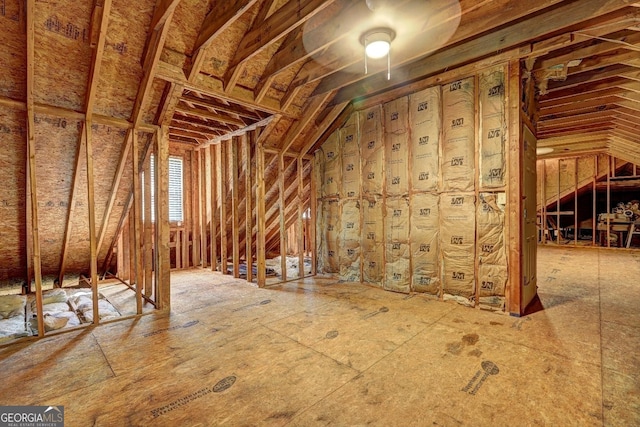 view of attic