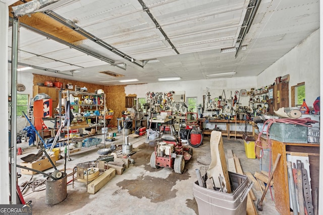 6125 Fouts Mill Rd, Douglasville, GA 30135 - garage with a workshop area